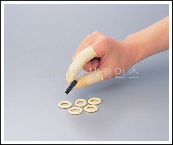 정전기방지손가락골무(천연고무)(두께 : 약 0.08-0.1㎜) ,FINGER COTS ANTISTATIC