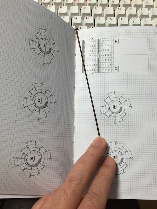 중앙부분 바느질 한 모습